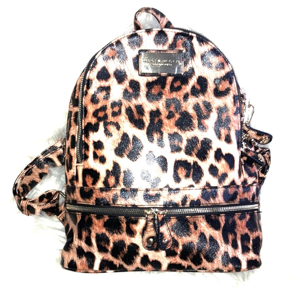 MARC NY Leopard Cheetah Multi-purpose Backpack AND Wristlet
